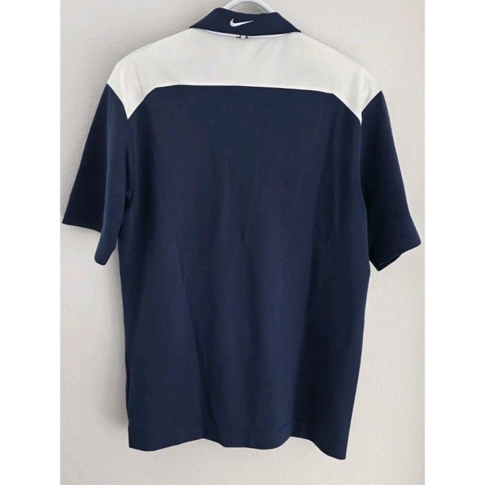 Nike Golf Men's Small Polo Shirt Navy White Colorblock Performance Golf - Picture 6 of 9